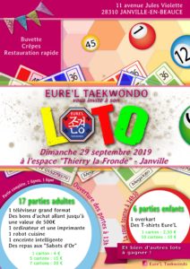 Article - Eure'L Taekwondo vous invite à son loto !